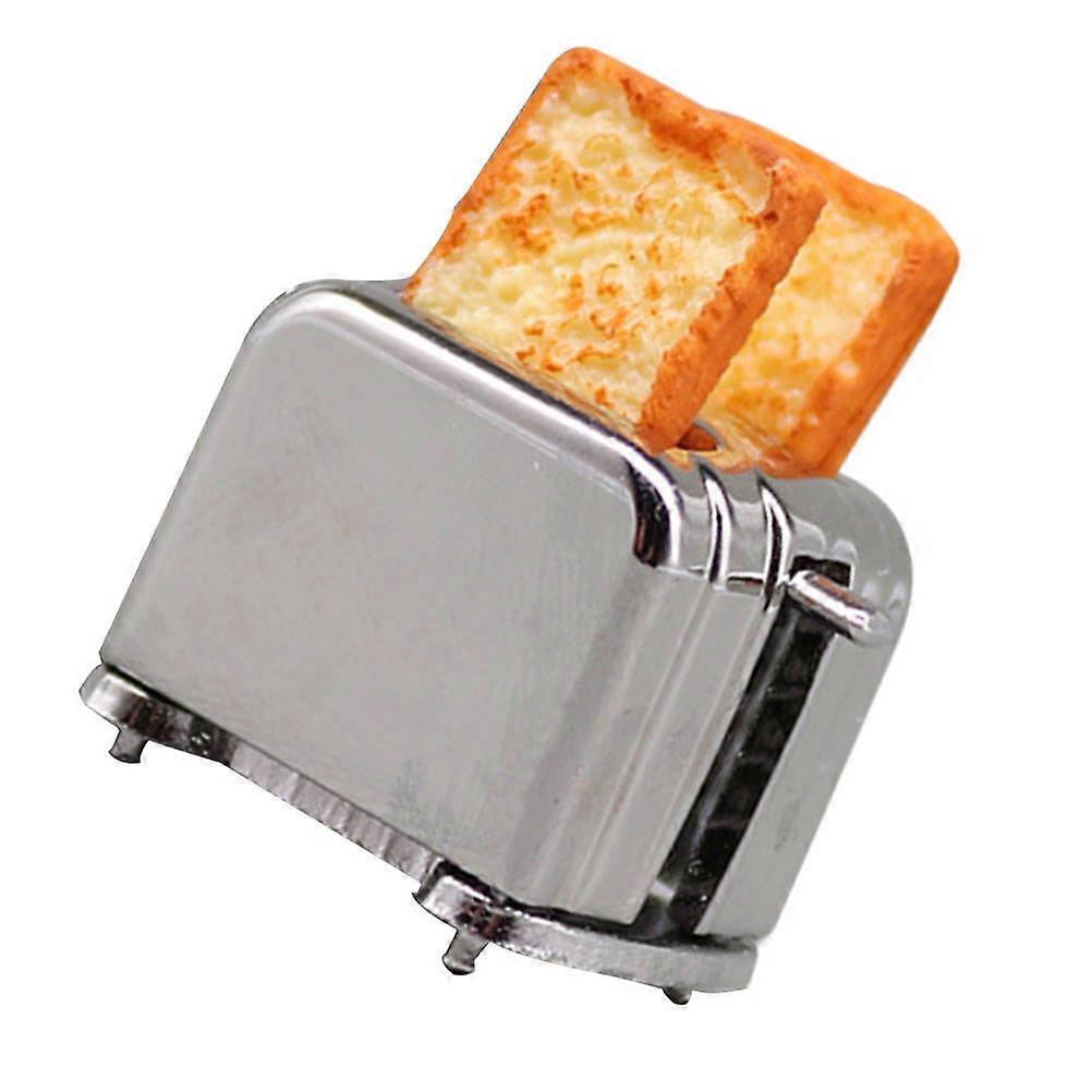 Miniature Toaster Mini Bread Machine Home Decoration Collectors 2.5X1.7CM 1Pack