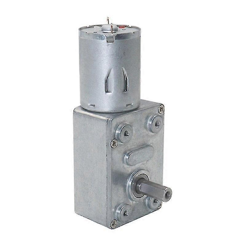 High Torque, Low Speed Electric Motor with Worm Gear and Square Design