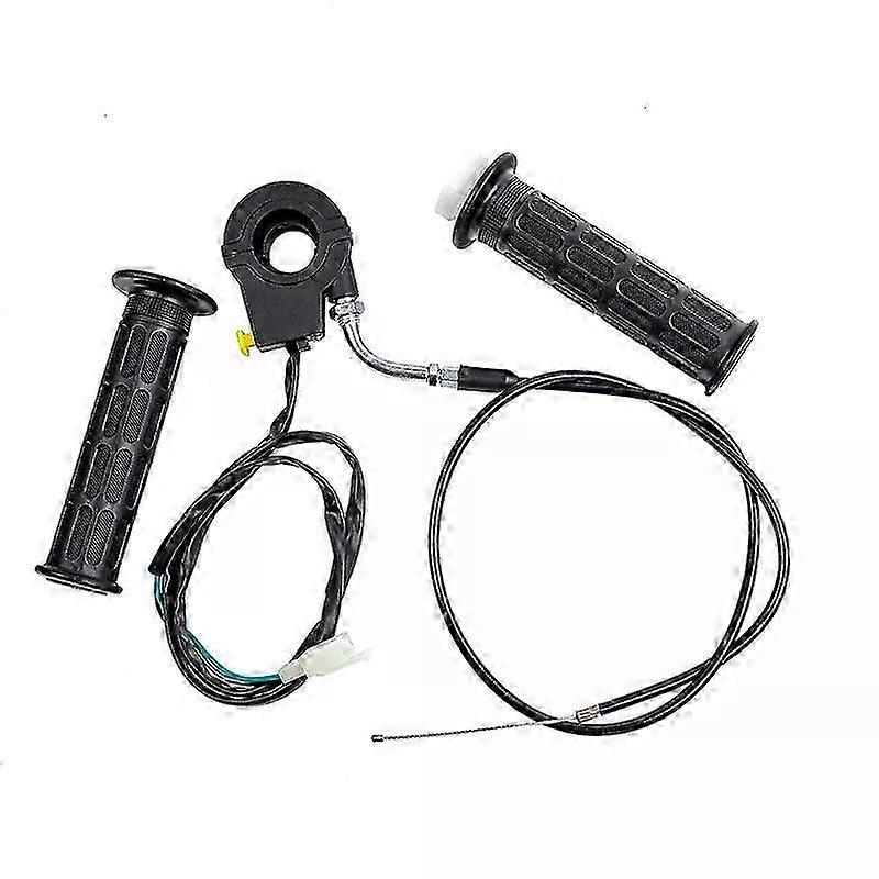 Universal Motorcycle Handlebar Hand Grips Throttle Cable Kill Switch Set for 49cc-80cc Engine Parts Motorized Bicycle