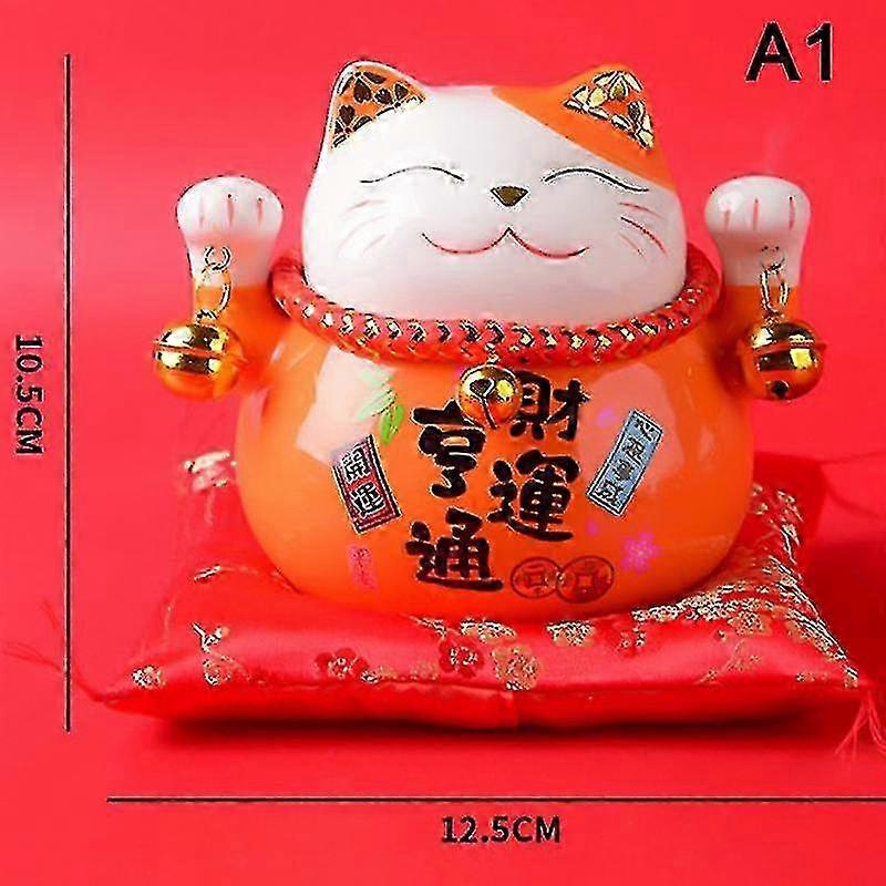 Enfeites de Porcelana de Gato Sortudo de 4,5 Polegadas para Decoração de Casa