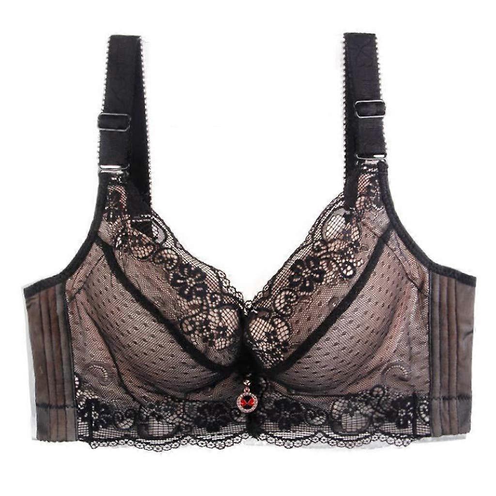 Tank Extra Elastic Plus Sports Breathable Size Trimmer Bra Adjustable Bikini Black 44A