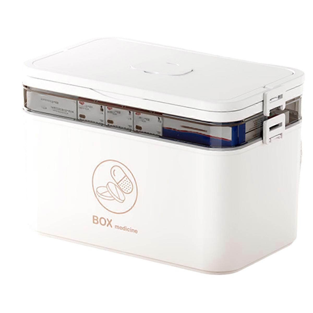 Home Medicine Box Multi-Layer Compartments Medicine Storage Box B