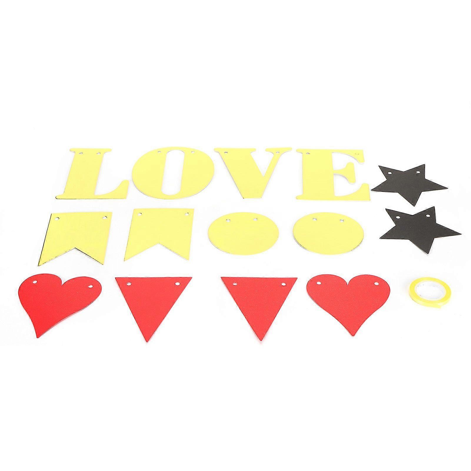 2025 Latest Model Love Banner Heart FivePointed Star Hanging Ornament for
