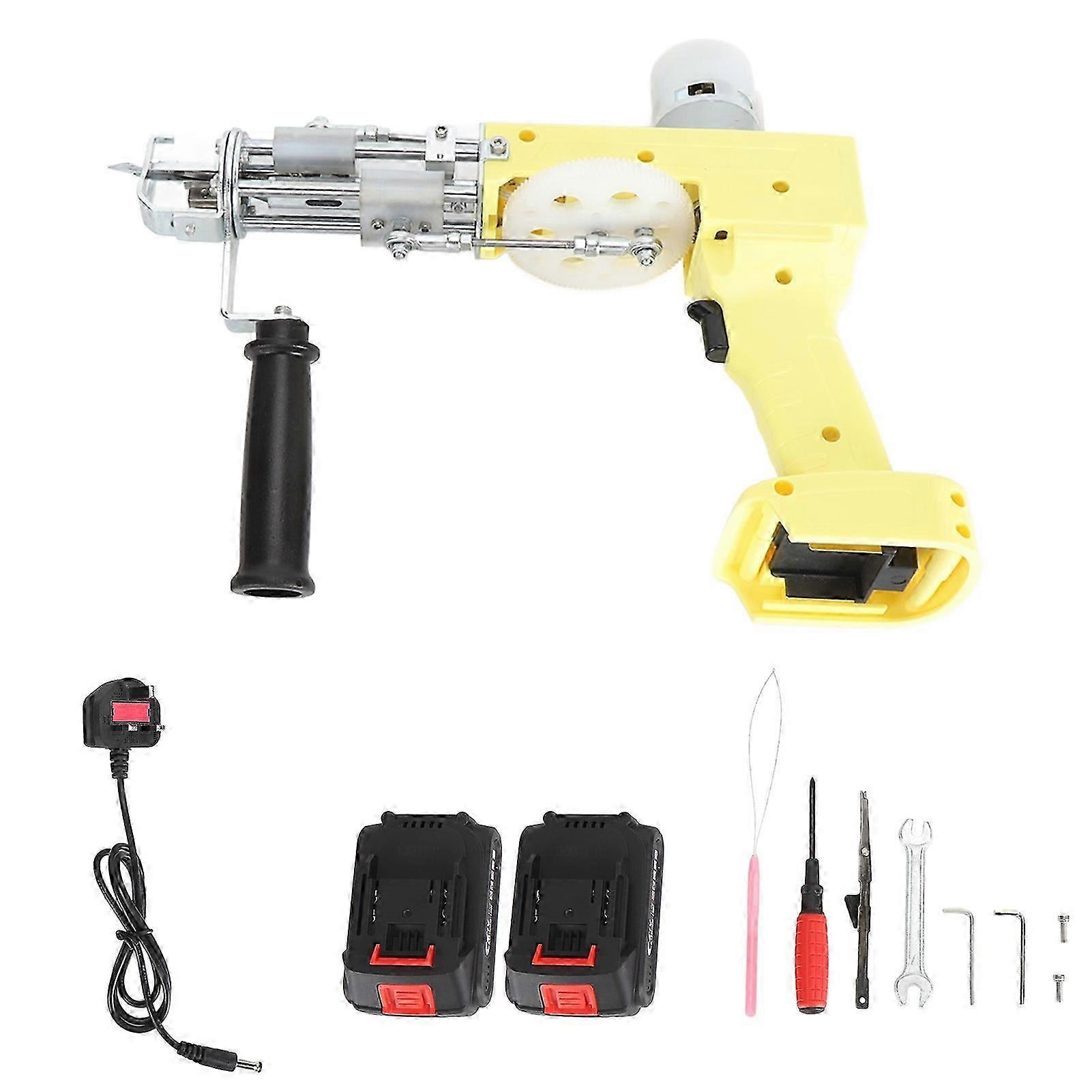 Cordless Tufting Gun 360 Adjustable Handle Rechargeable Portable Rug Tufting Gun Kit 100240v Uk Plug