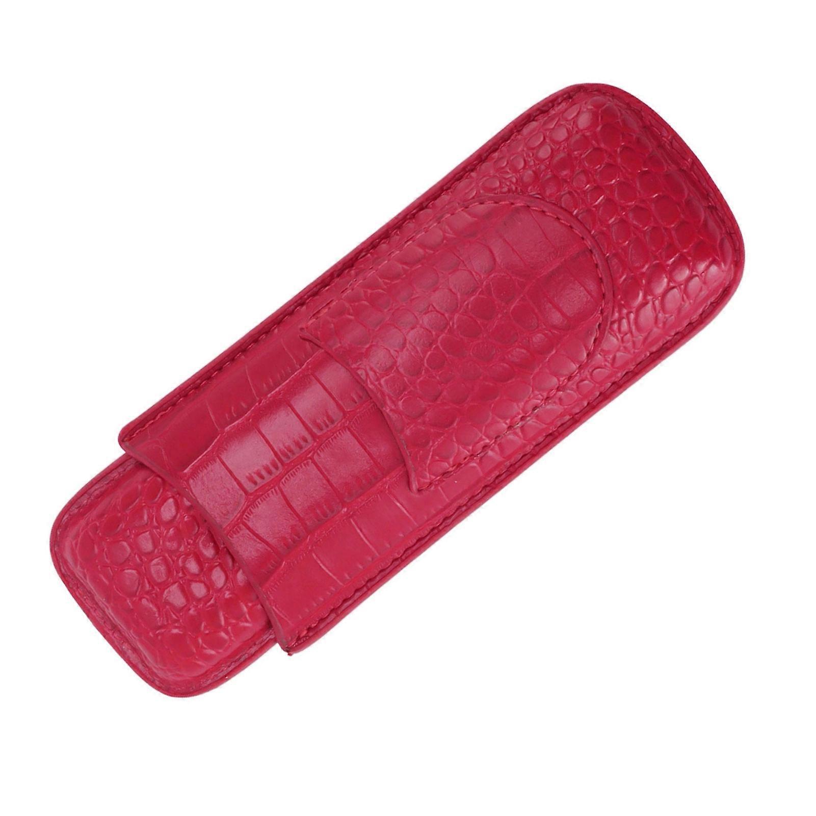 Sigarveskeholder Mykt skinn Bærbar Slitasjesikker Vintage Sigar Humidor til bursdag