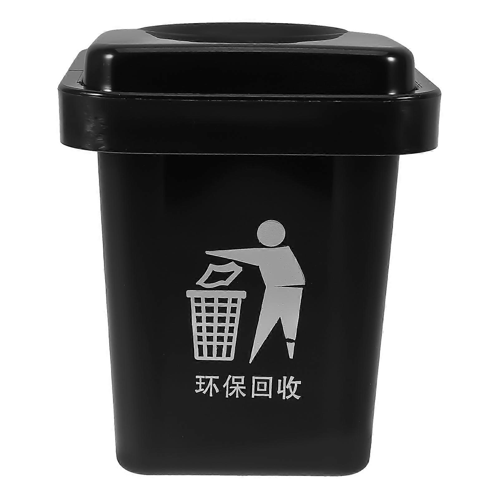 Mini Trash Can with Lid Rectangular Stainless Steel for Car Travel Convenience Durable and Easy to Clean 1Pcs