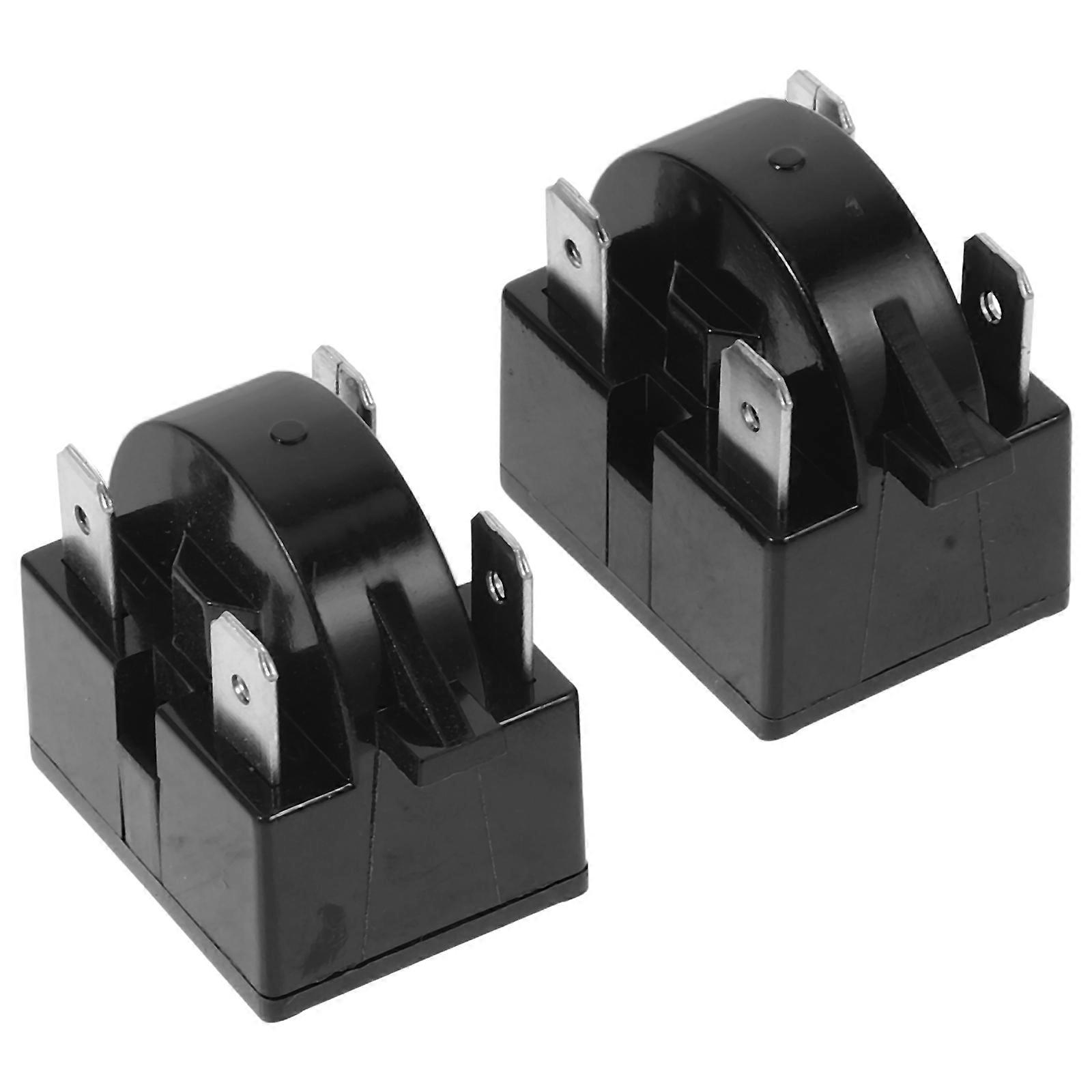 2pcs Refrigerator Starter Protector for Compressor Overheat Prevention, Durable PTC Device for Fridge and Beverage Cooler, Lightweight and Easy to