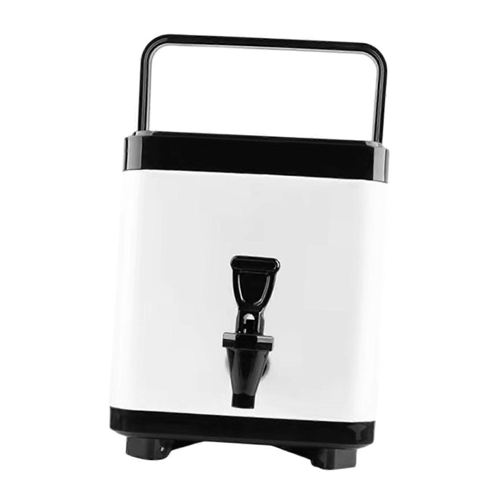Hot and cold beverage dispensers, milk bucket with, stainless steel milk tea container, insulated container, 6L