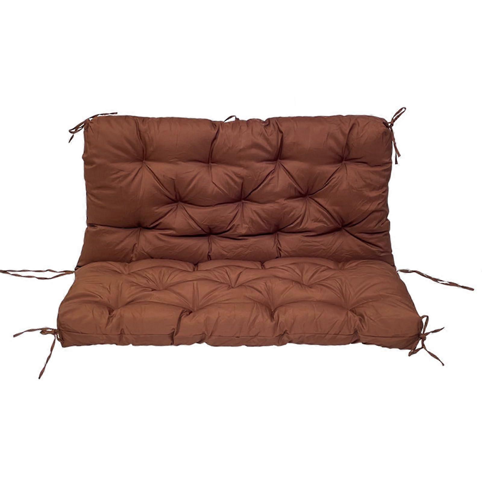 Waterproof 2-Seater Replacement Cushion for Outdoor Use, Oversized Loveseat Cushion with Backrest for Garden, Porch, Patio, 150 cm