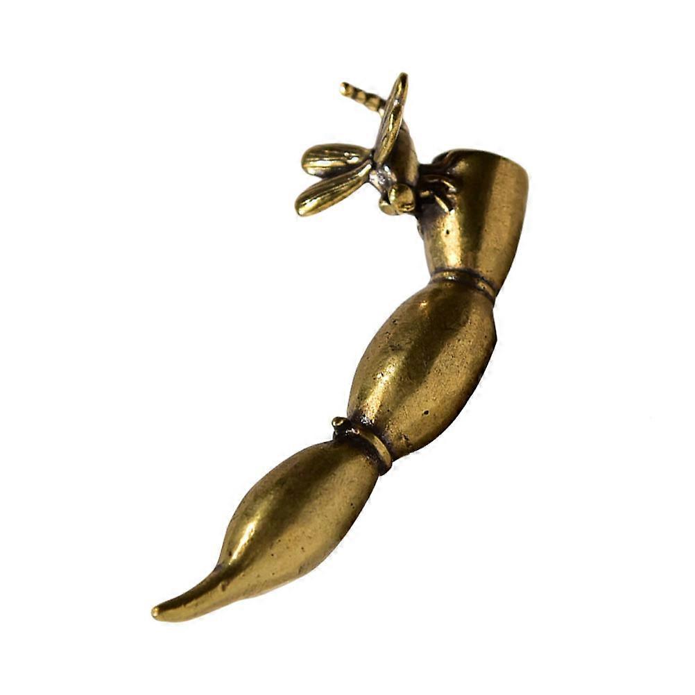 Dragonfly Ornament Tabletop Lotus Root Decor Home Decor Elegant Brass 3.14x1.18x0.59inch 1PC