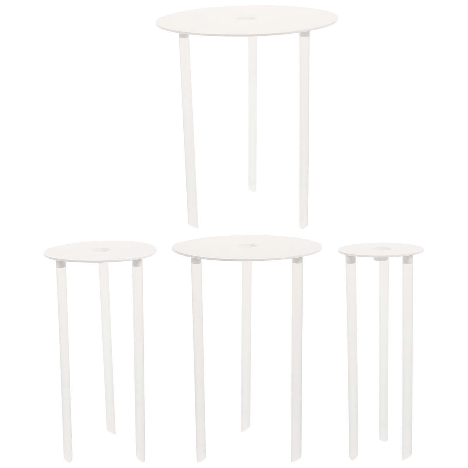 Multi-Layer Cake Stand Reusable Cake Separator Plates For Bakers Party Decoration 4 Sets