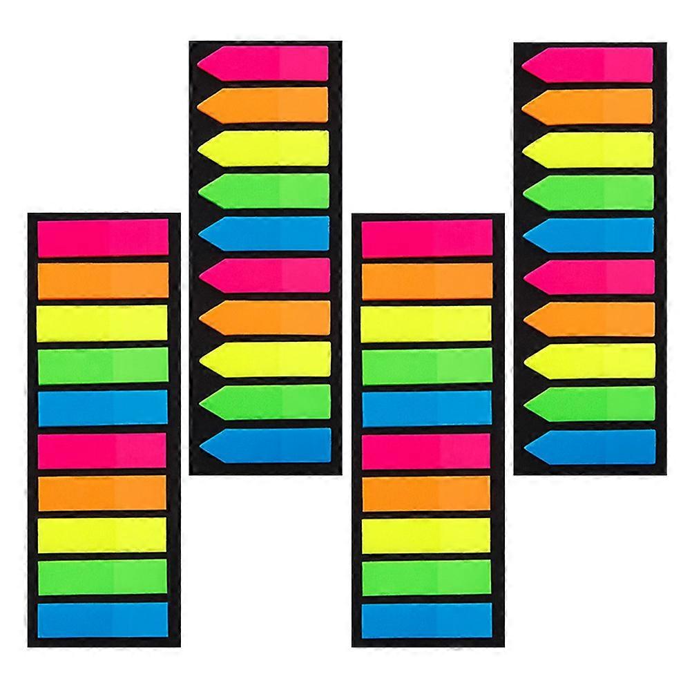 Multi-Function Sticky Flags Book Accessory Classifying Notes Highlighting 2.16x0.39x0.04inch 4Pcs