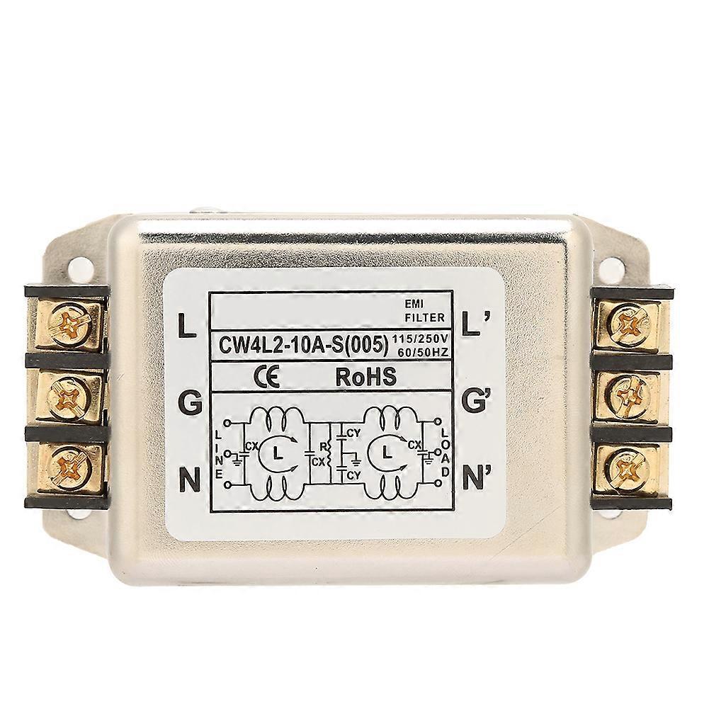 115V/ 10A 50/60Hz Single dual Pole Single Phase Power Line EMI Filter Terminal