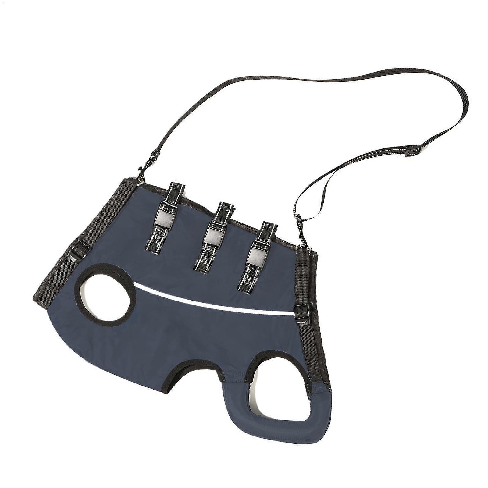 Dog Lift Harness, Adjustable Support & Recovery Strap for Senior Dogs, Rear Leg Weakness, Disabilities & Injuries, Navy Blue
