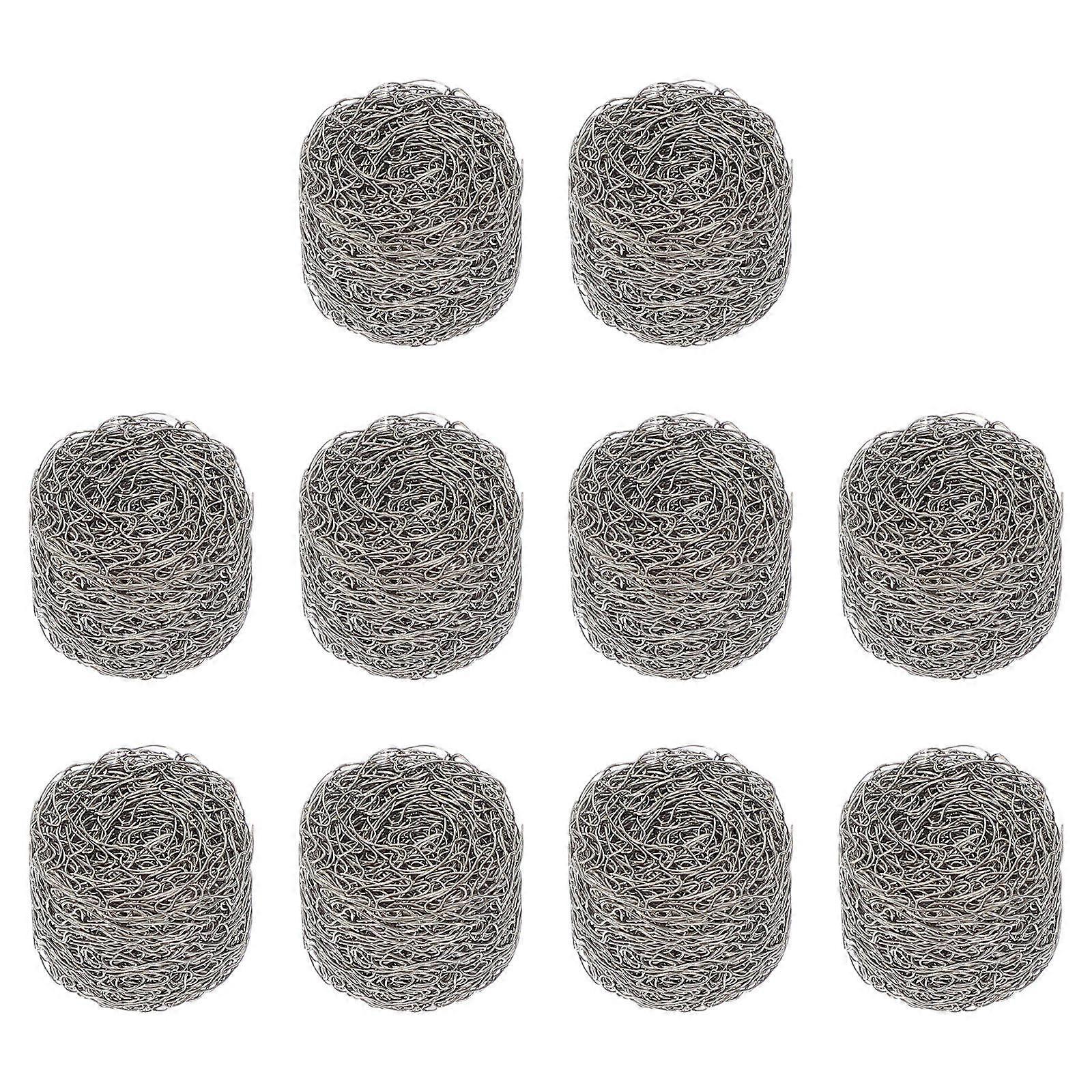 Filter Nozzle High-Pressure Foam Generation Car Washer Silver 1.40X1.40X1.00CM Stainless Steel 10Pack