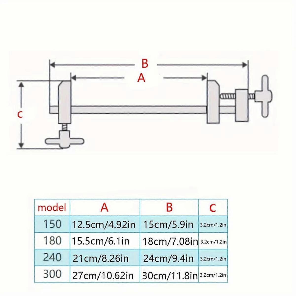 Woodworking Wood Clamp, Brass Parallel Clamp Fast Fixed Clip 18cm