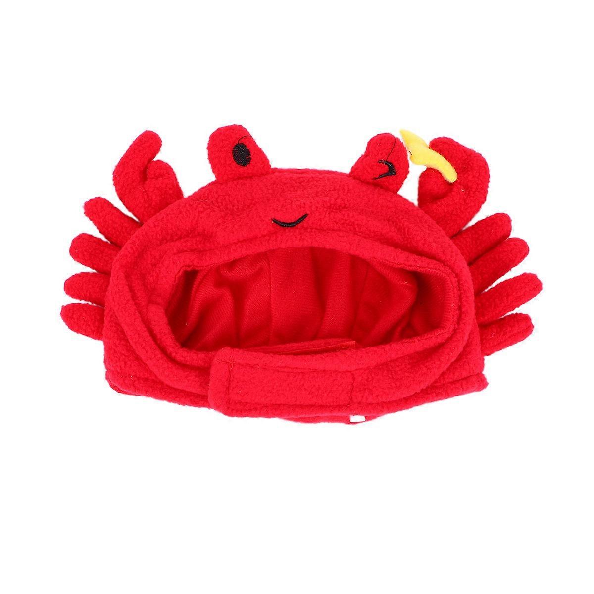 Cozy Crab Pet Hat for Dogs and Cats – Adorable Costume Accessory for Parties, Birthdays, Carnivals, Photo Props – Hook and Loop Design for Comfort