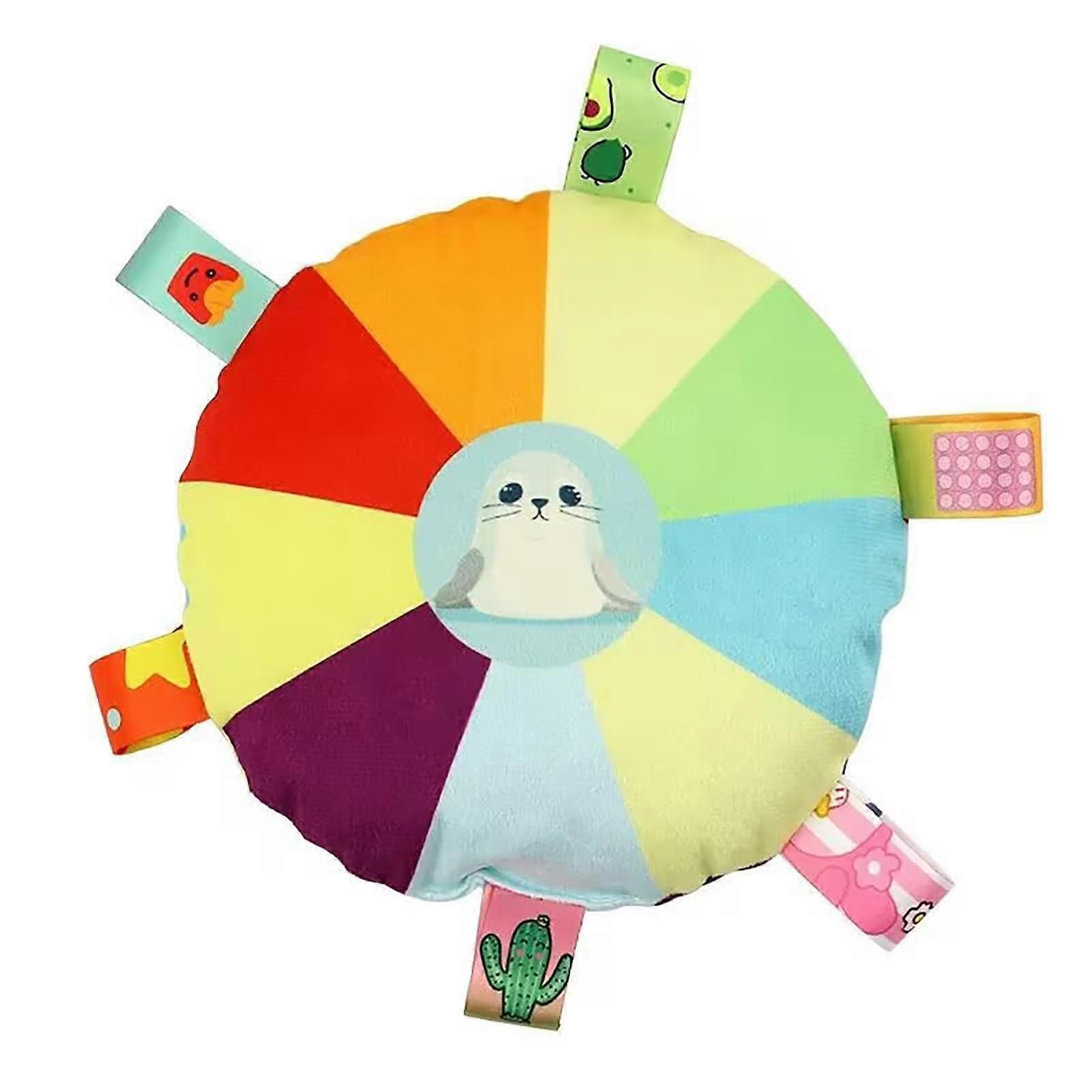 Dog Flying Disc Toy Soft Rainbow Plush Flying Saucer for Small Medium Large Dogs