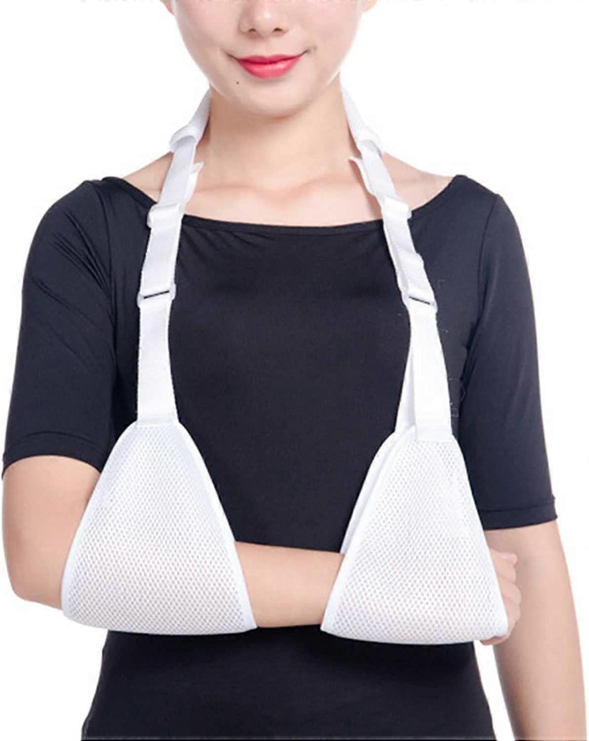 Joint Immobilizer Canvas Forearm Sling Left And Right Arm Shoulder Wrist Fixation Elbow Joint Belt White