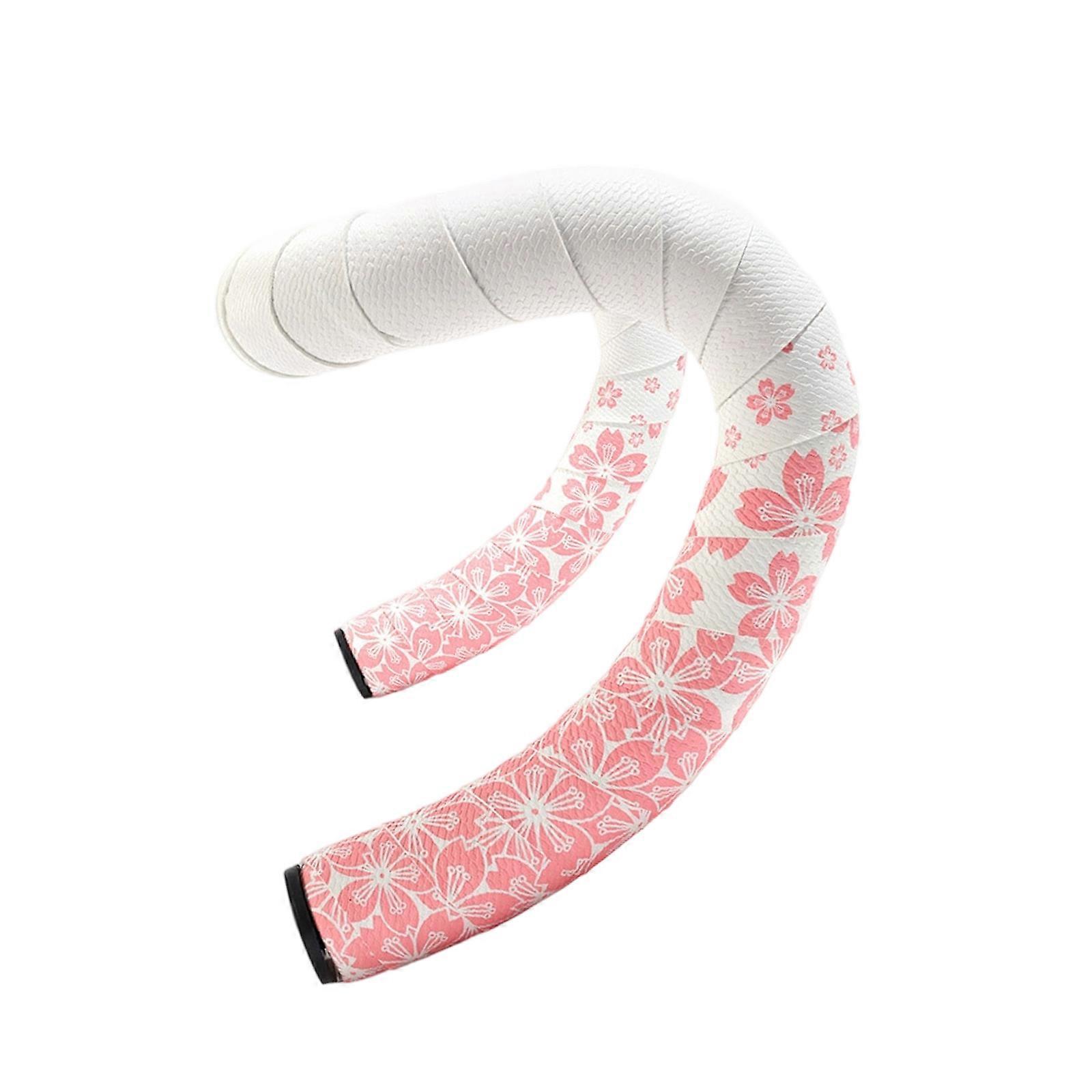 2Pcs Cycling Bicycles Handlebar Tape Bikes Handle Wrap Handlebars Tape NonSlip Bikes Handlebars Tape AntiVibration Wrap White powder