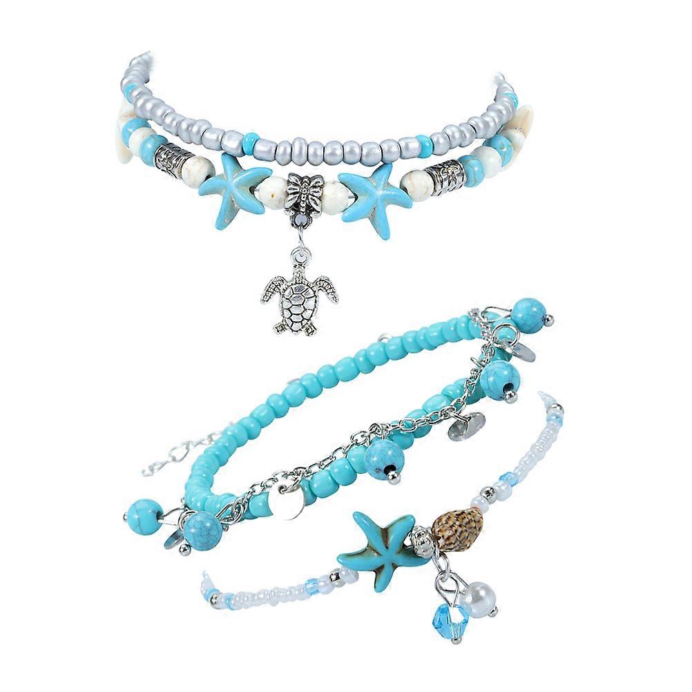 Assorted Women Anklet for Decor Fashionable Foot Chain Perfect for 1 Set