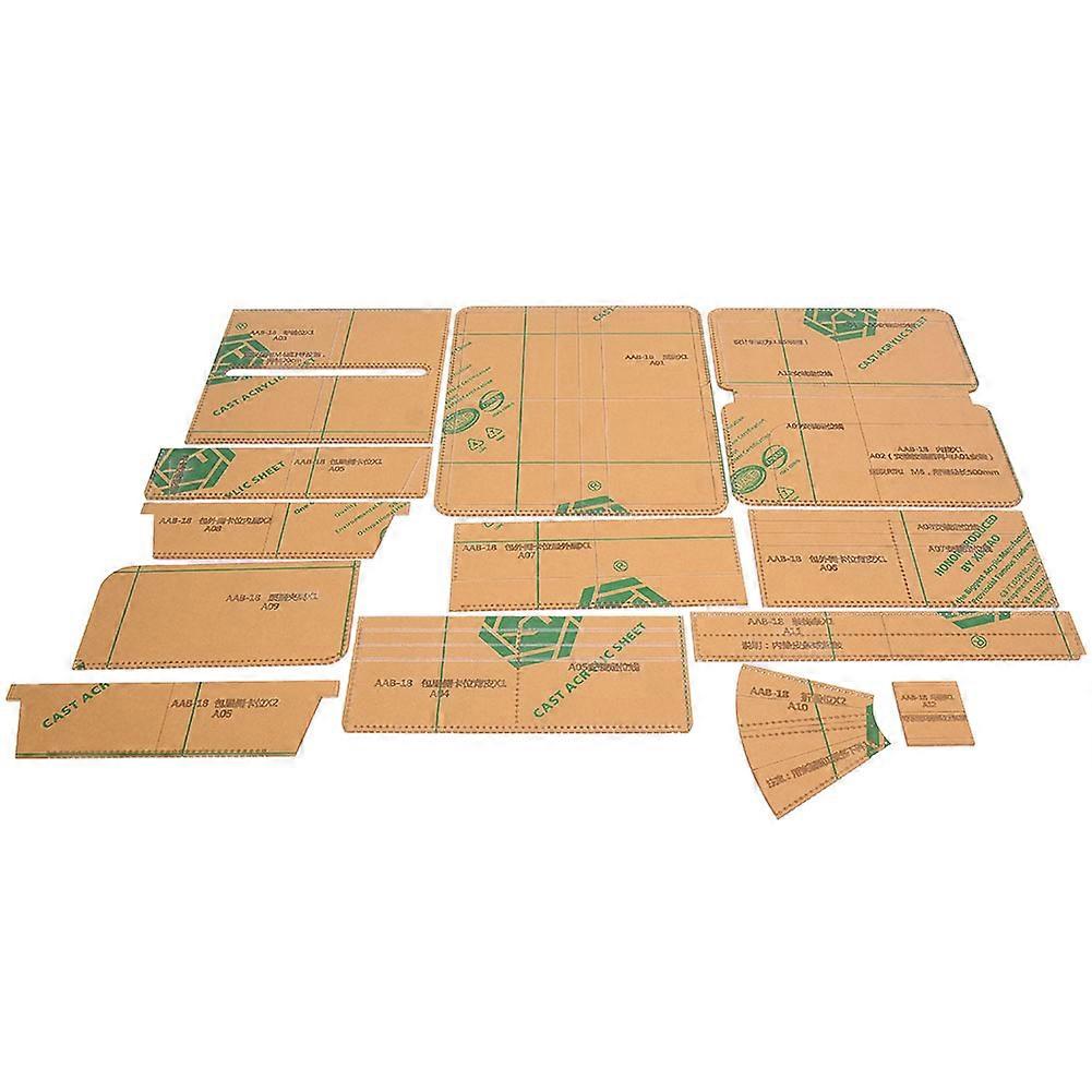 Long Wallet Pattern Stencil Acrylic Template Leather Crafts Mould DIY Tool