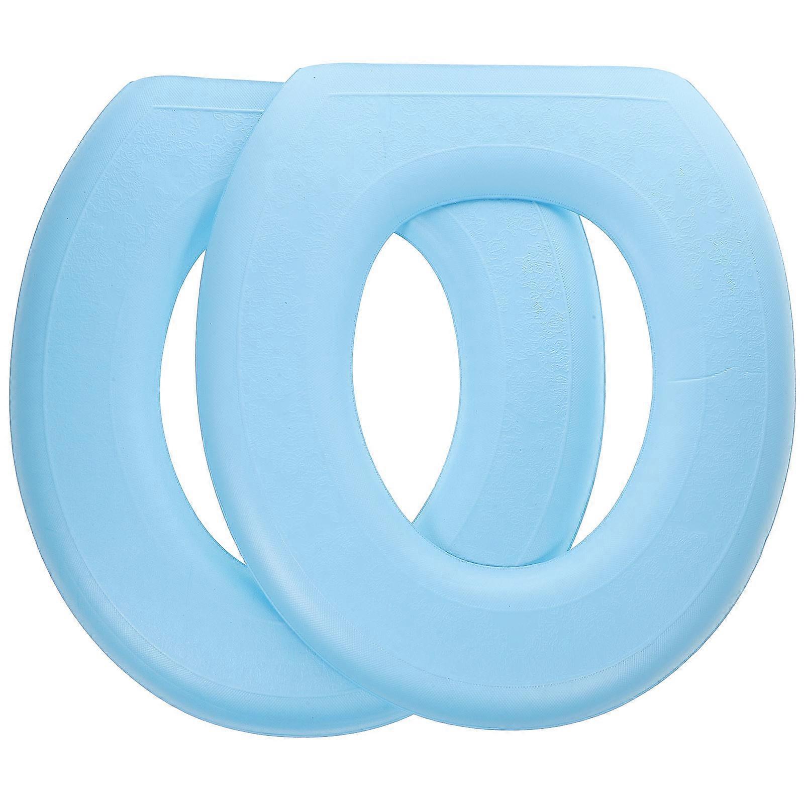 2pcs Soft EVA Toilet Cushions Reusable Washable Pads for Home Travel Use Comfortable Bathroom Experience