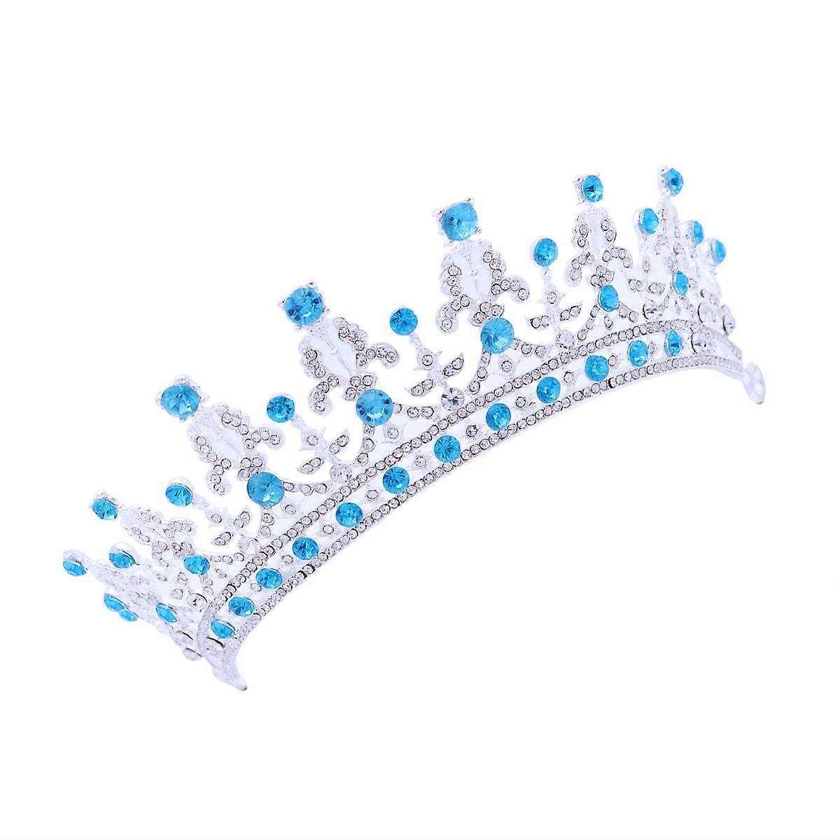 Skyblue Wedding Bridal Tiara with Rhinestones and Alloy for Durable Use Chic and Design