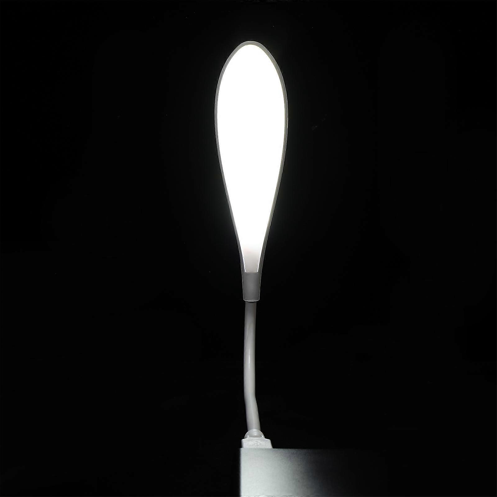 USB Computer Reading Lamp with Flexible Gooseneck Arm and Eye Protection for Home Use in White Plastic 14 LED
