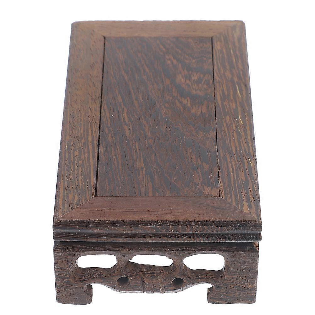 Wooden Display Stand for Teapots and Ornaments Crafted from Wood Coffee Color Enhances Any Room Decor