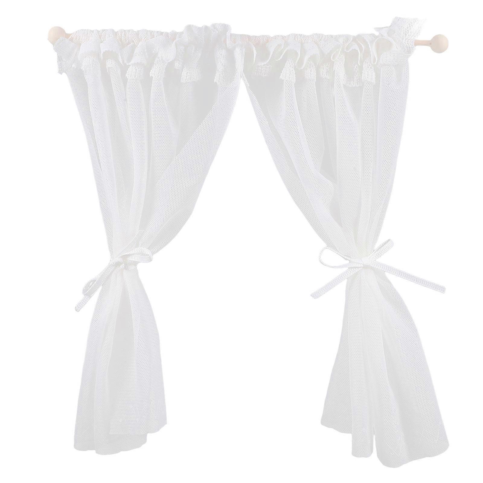 Miniature Doll House Curtains Decoration for Realistic Scene Layout and Enhanced Play, Soft Fabric Accessory for Dollhouse Furniture Design