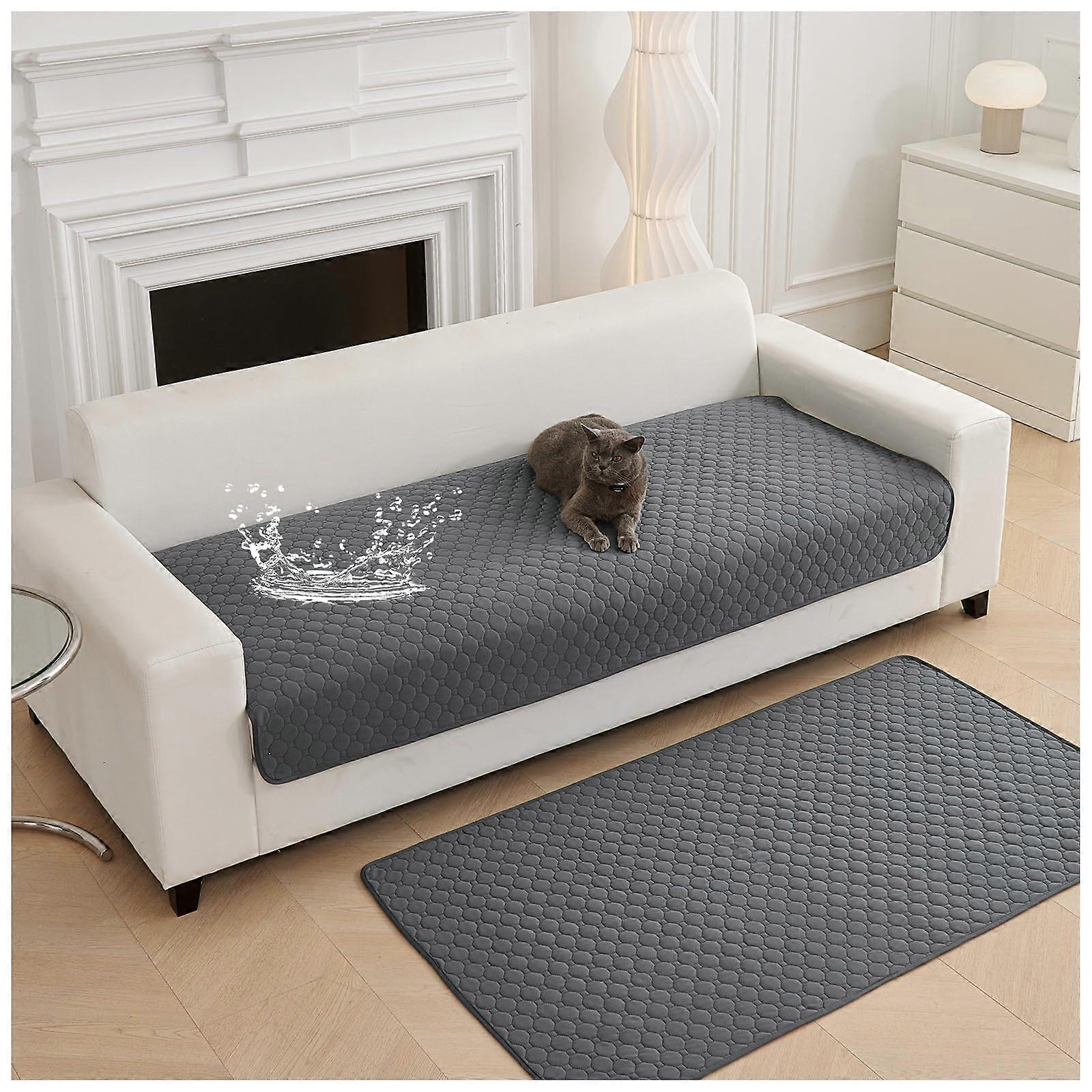 Puppy Training Pads Washable, Reusable Dog Training Pads, Quick Absorbent Waterproof Pet Hygiene Mat, XXS Gray (30x30cm)