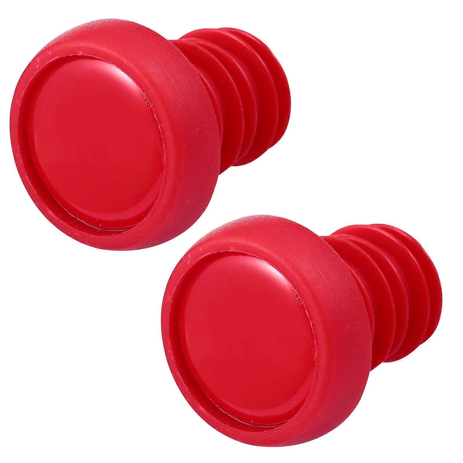 Handlebar End Plugs Caps Expandable Insert Portable for Bicycles Cyclists Polyester Rubber 3.2X2.8X2.8CM 1 Pair