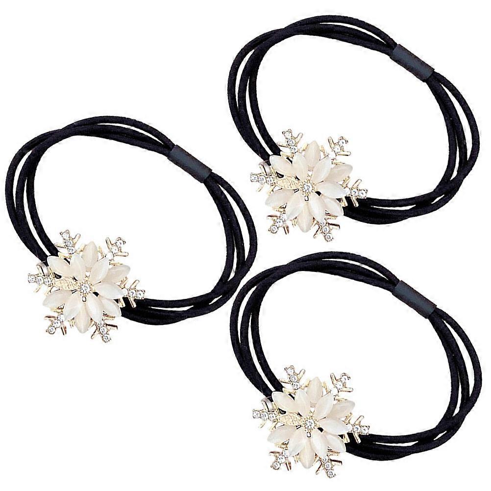 a refined product description for your **Christmas Snowflake Hair Ties**:
πβ¨ **3pcs Christmas Snowflake Hair Ties Rhinestone Ponytail Holders