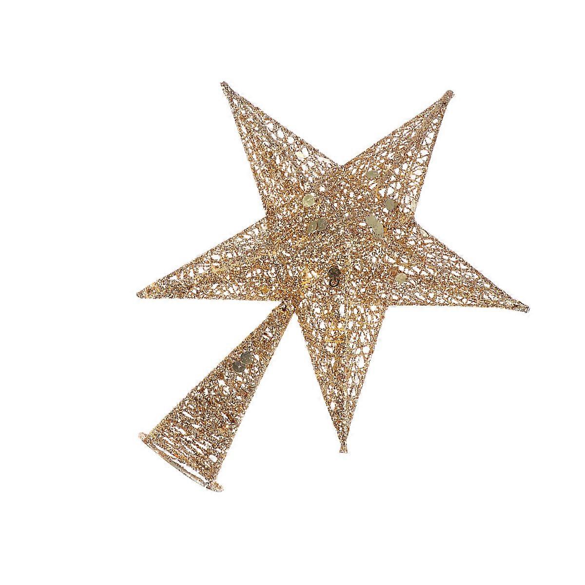 Five Pointed Star Ornament Golden Treetop Star Tree Topping Festival Occasions 30x25cm 1Pc