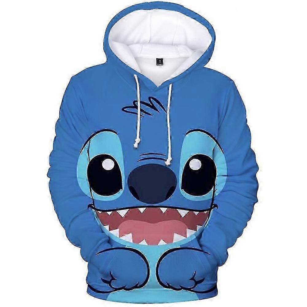 Kids Lilo Stitch Print Casual Hoodies Sweatshirt Hooded Pulr Tops Coat For Boys Girls