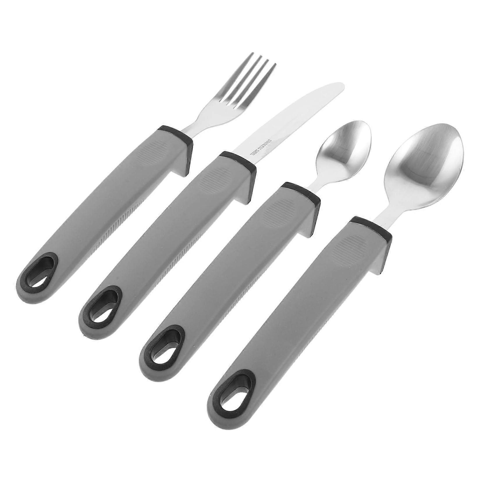 Older Tableware Adaptive Cutlery for Disabled Feeding Fork Weighted Utensils for Hand Tremors
