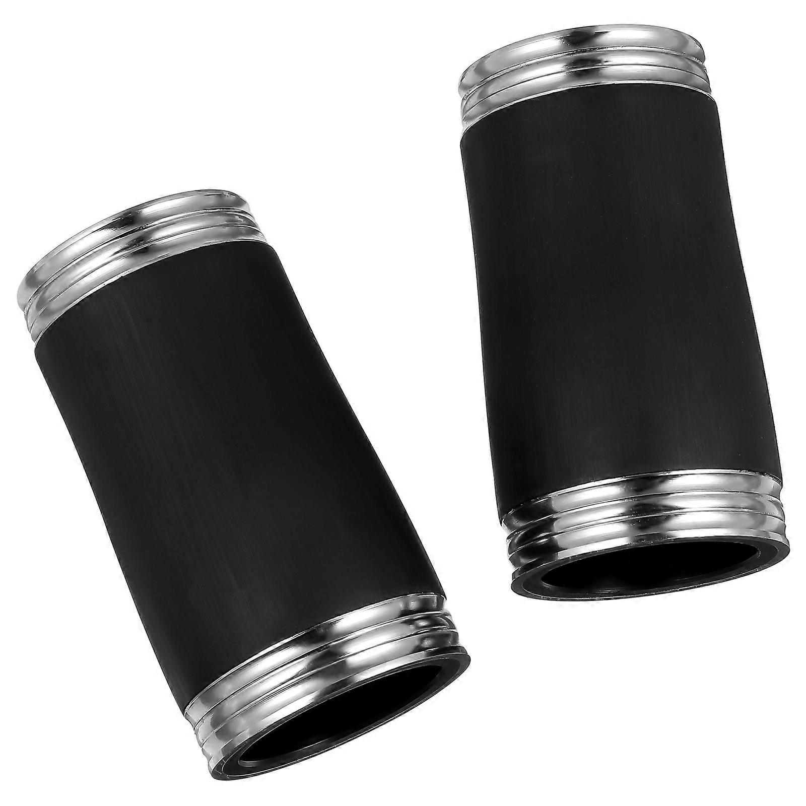 B Flat Clarinet Metal Two-Section Tube Replacement Part Elegant and Rich Sound Beginners Professionals 2Set