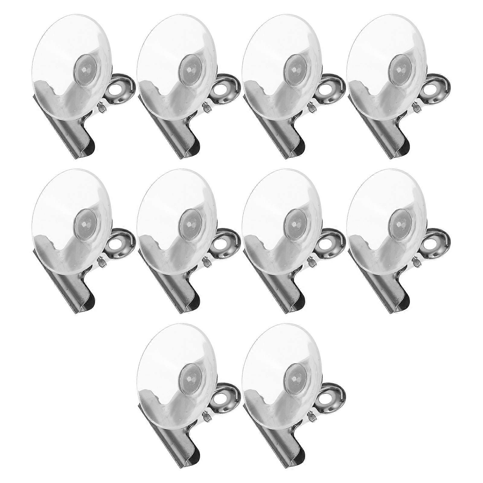 10 Pack Suction Cup Clip Holders – Strong Grip Sign Holders for Home, Office & Automotive Use – Reusable and Easy to Install Organizing Clamps