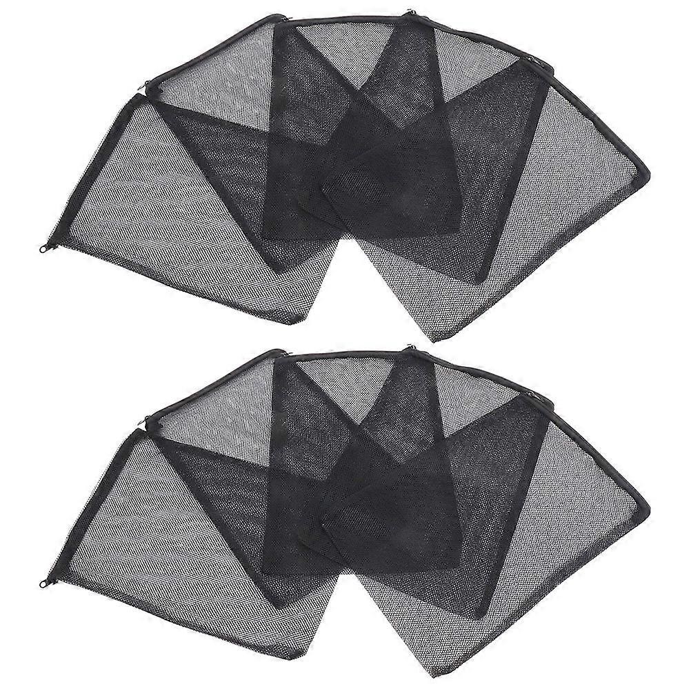 10Pcs Aquarium Filtration Bag Efficiently Designed For Pet Owners Enabling Reusable Water Filtration In Durable Black Material