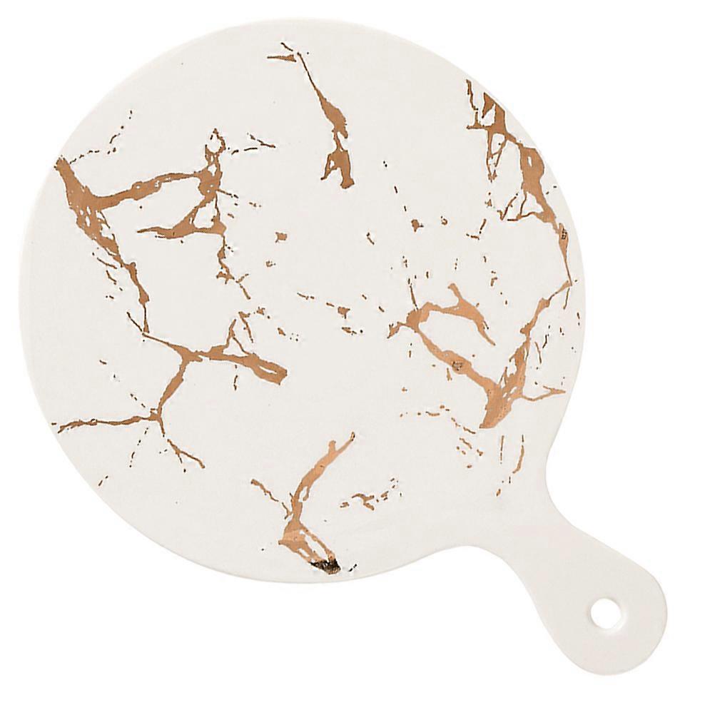 Serving Trays With Handles Ceramic Food Plate Rectangular Shape For Grilling Dishwasher Safe 1Pcs