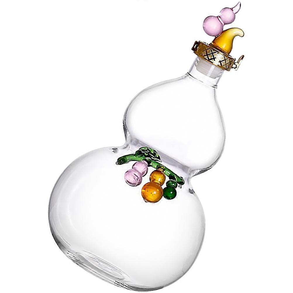 Glass Gourd Shaped Wine Decanter Portable Liquor Storage Container for Home Use Safe High Grade Glass with Smooth Rim for Wine, Whiskey & Juice