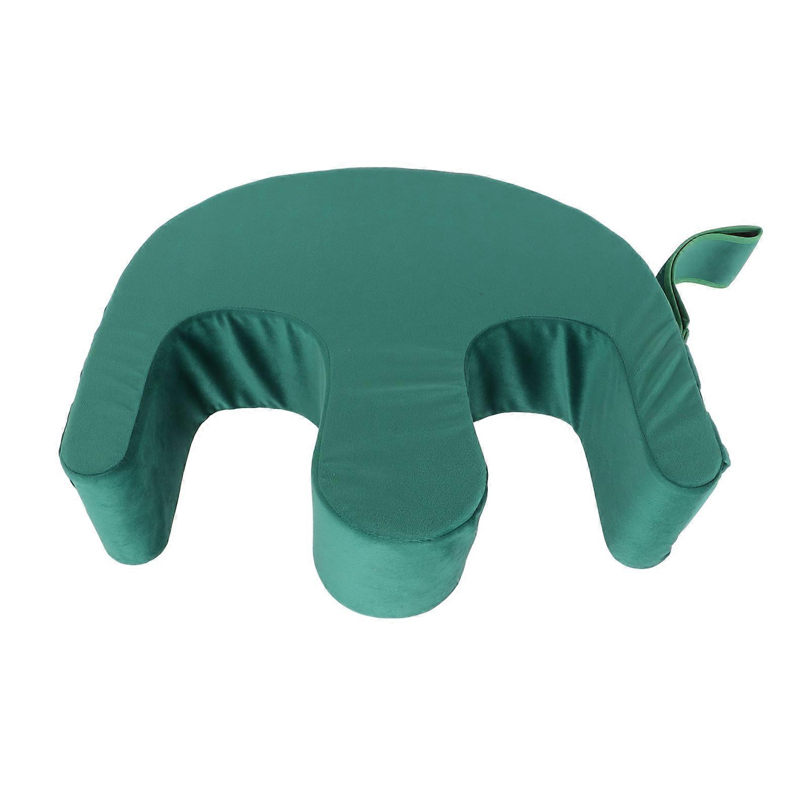 Bedridden Patient Turning Device Multi Functional U Shaped Turnover Pad with Bandaged Flannelette Comfortable Patient Turning Pillow for Elderly Gree