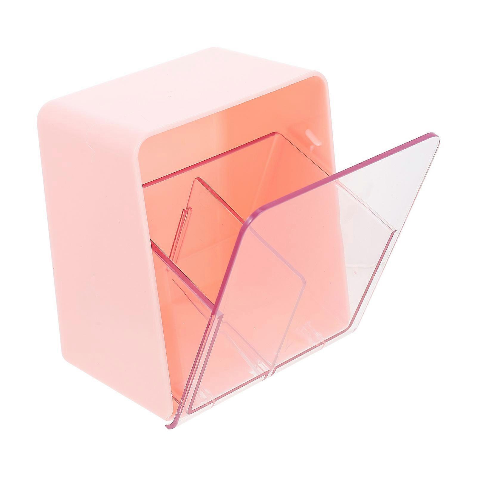Household Cotton Swabs Storage Box 2Compartments Cotton Pad Storage Box