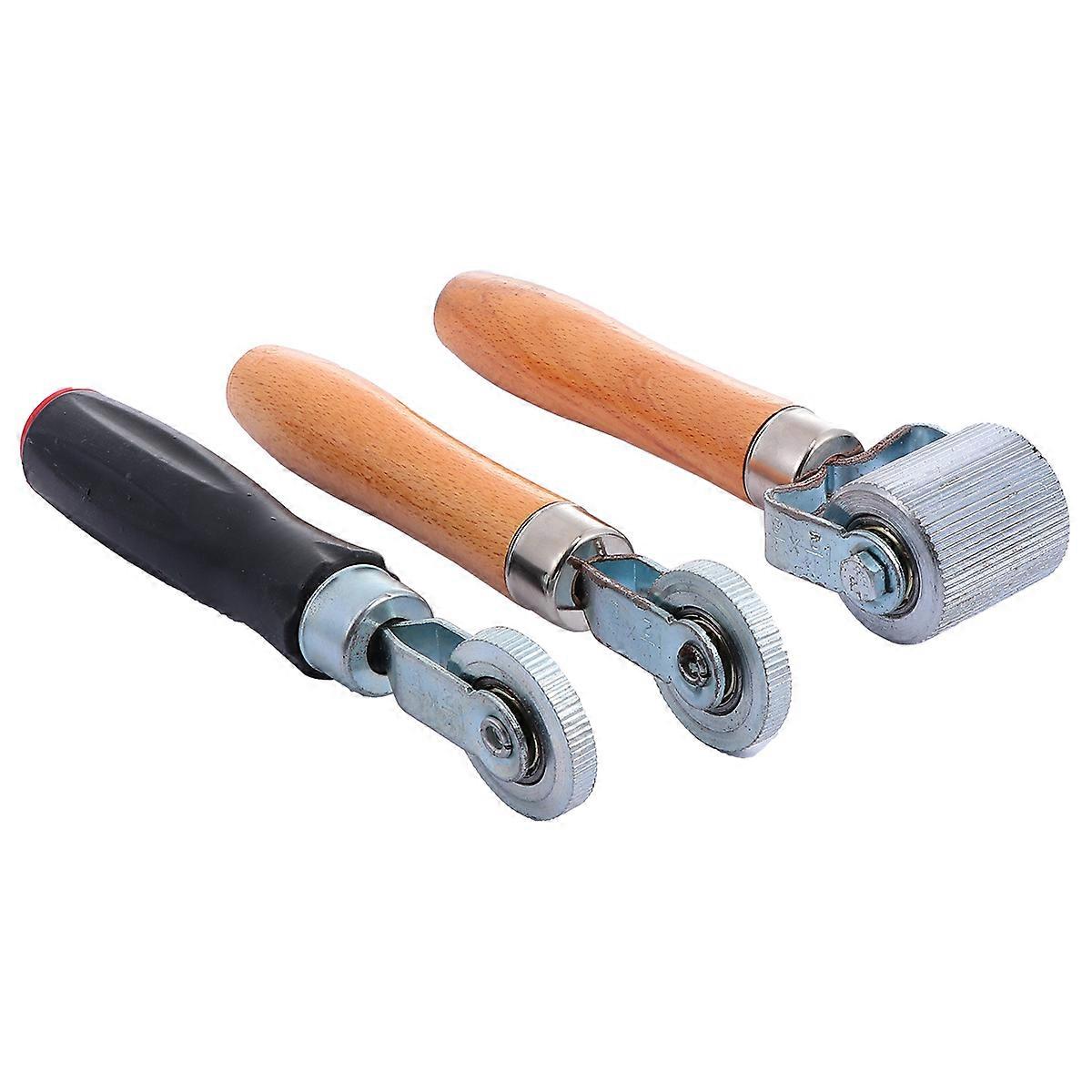 Durable Bike Tire Repair Tool Set with Wooden Handle for Proper Air Removal and Sealing 3 Pcs