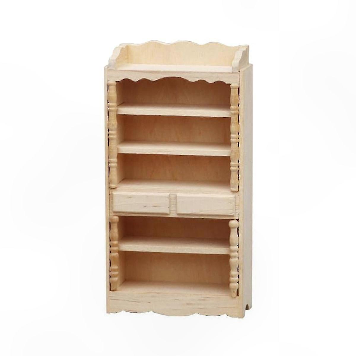 Unfinished Wooden Display Shelf for Mini Books and Collectibles