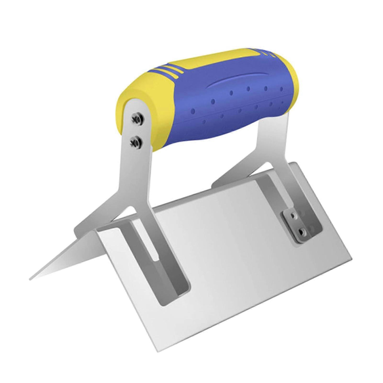 Corner trowel stainless steel with handle for mud drywall scraping