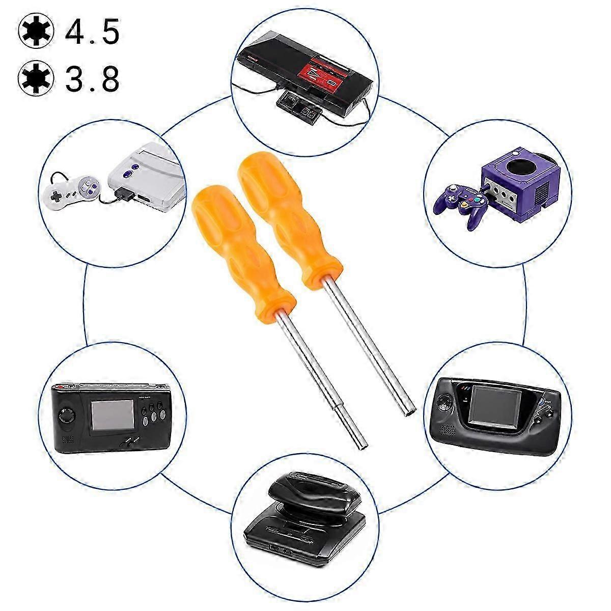 Gamebit Security Screwdriver Tool Set 3.8Mm 4.5Mm Open Repair Compatible With Super for / Snes / 8 B