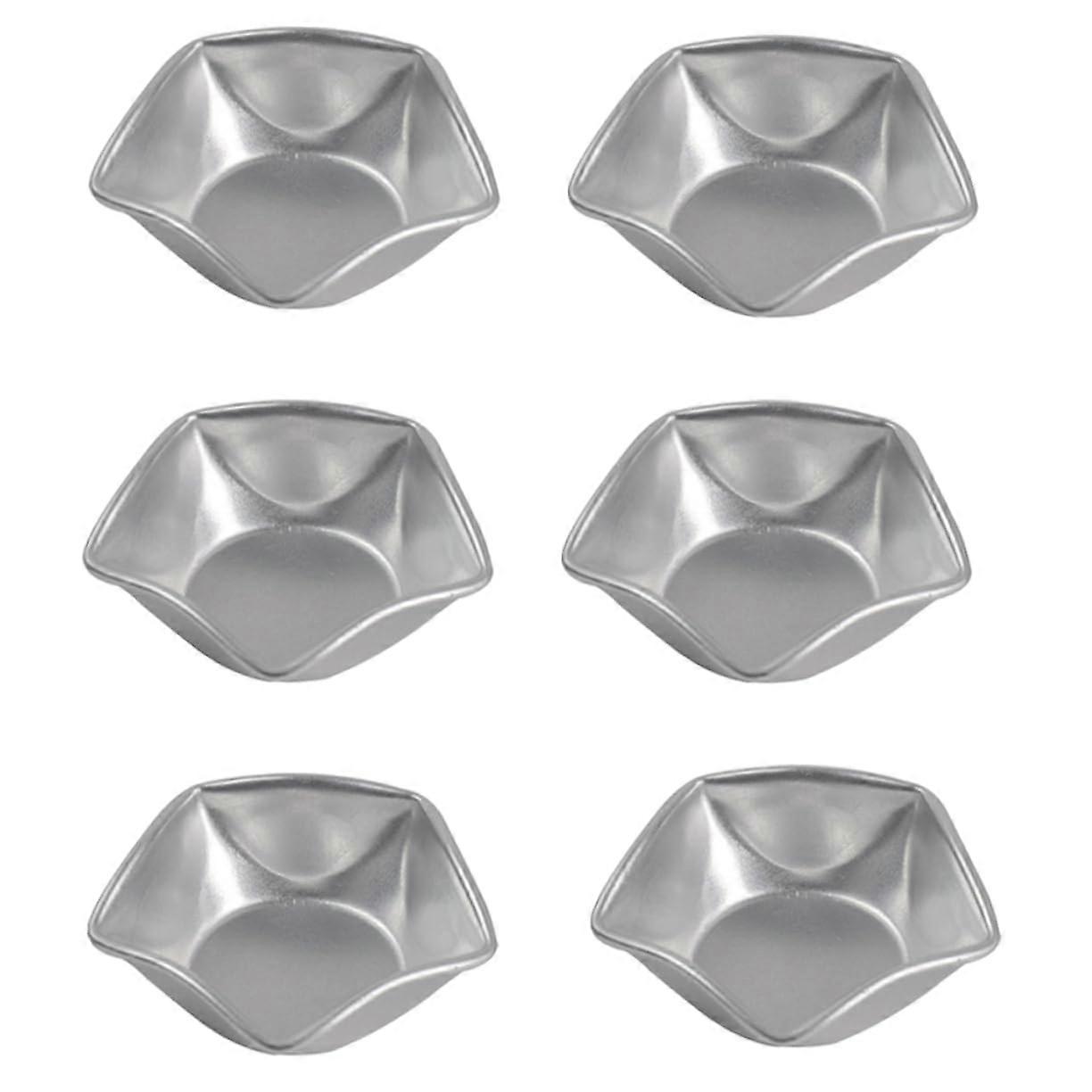 Star Shaped Cake Moulds Set of 6 Baking Cups for Pudding and Mousse Easy Clean for Kids