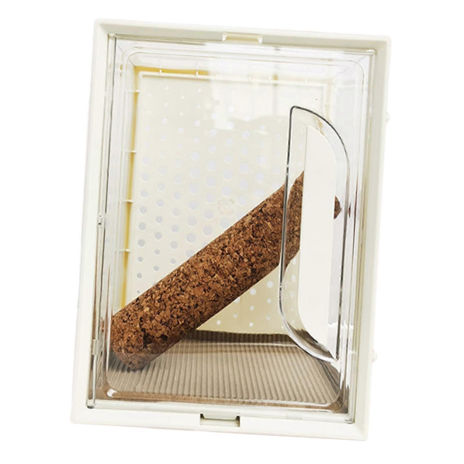 Reptile Terrarium Habitat Cage Clear with Wood Branch Enclosure Reptile Feeding